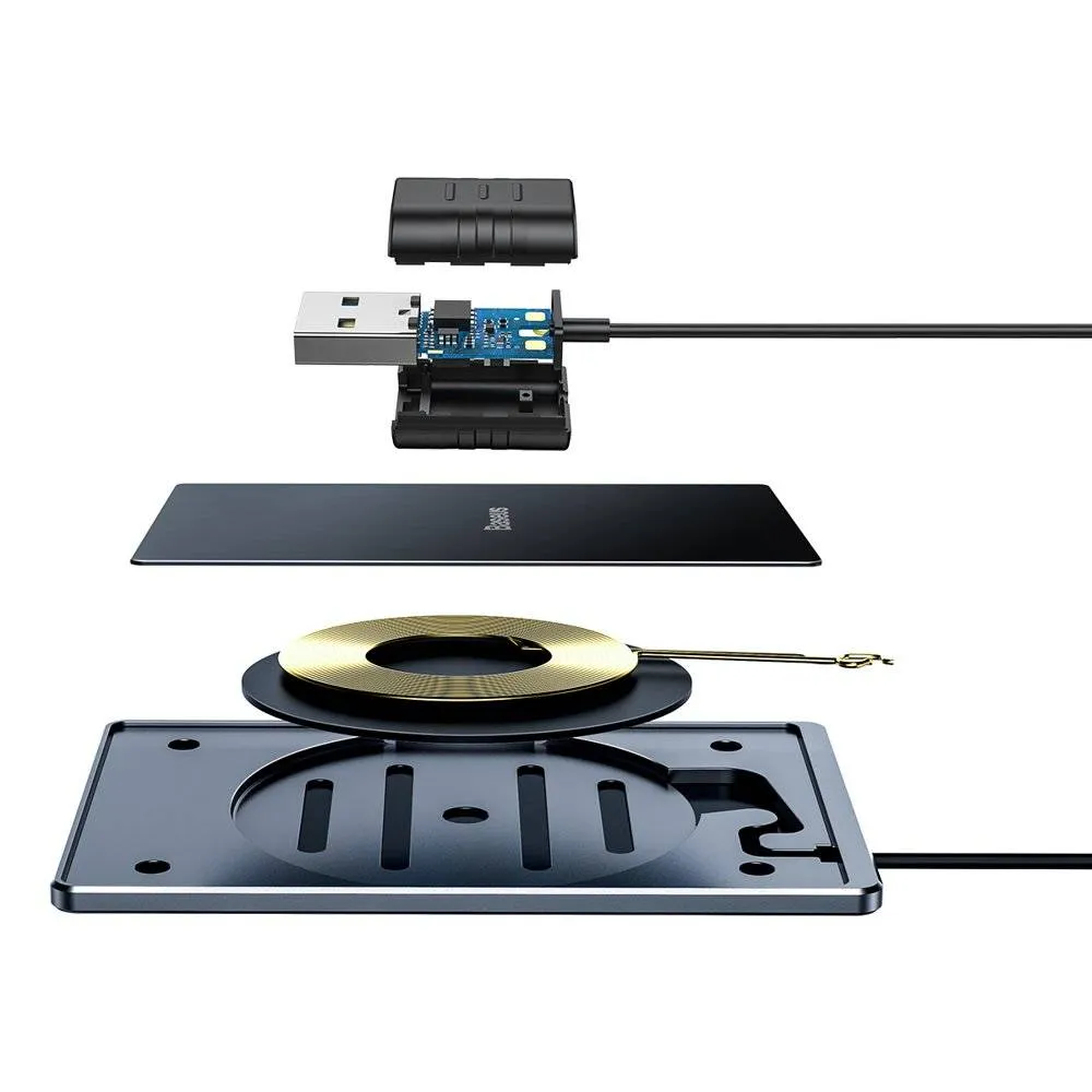Baseus - Card Ultra-thin Wireless Charger 15W (with USB cable 1m) (Black)