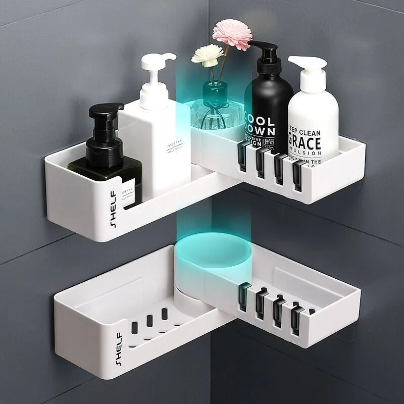 Bath Shower Rotating Shelf Corner Organizer