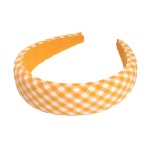 Bellefixe Padded Headband - Yellow Gingham