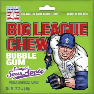 Big League Chew Sour Apple Bubble Gum