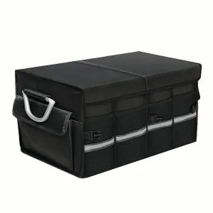 Big Trunk Organizer, Cargo Organizer SUV Trunk Storage Waterproof Collapsible Durable Multi Compartments CC12994
