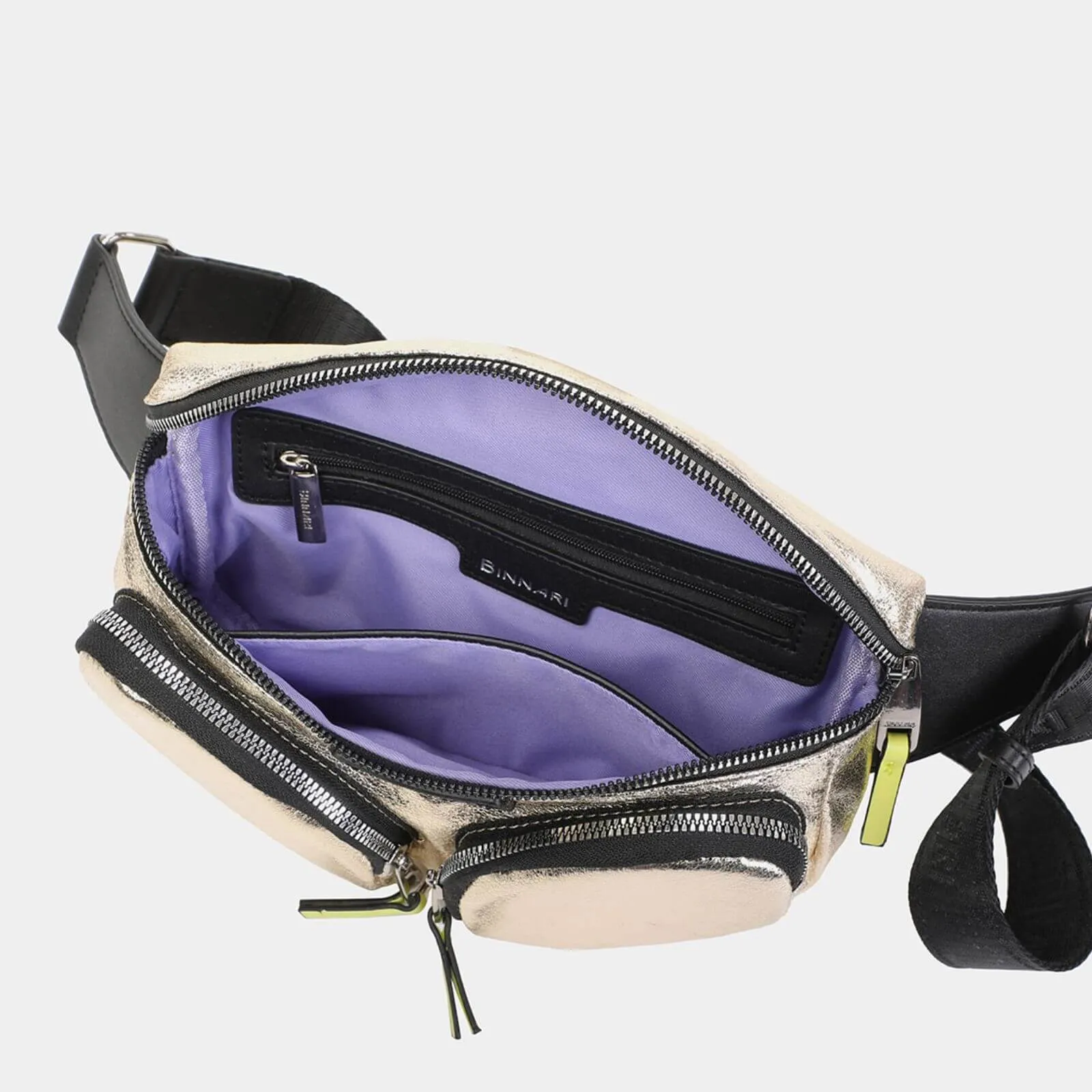Binnari Thea Gold Metallic Sling Bag