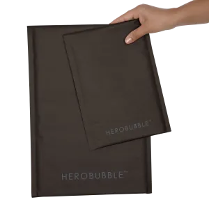 Black Compostable HEROBUBBLE Mailer - From Packs of 25