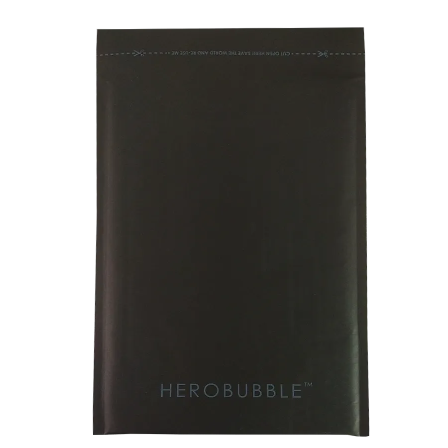Black Compostable HEROBUBBLE Mailer - From Packs of 25