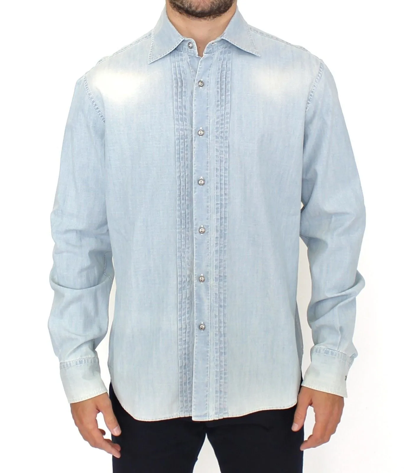 Blue Denim Jeans Cotton Casual Shirt Top