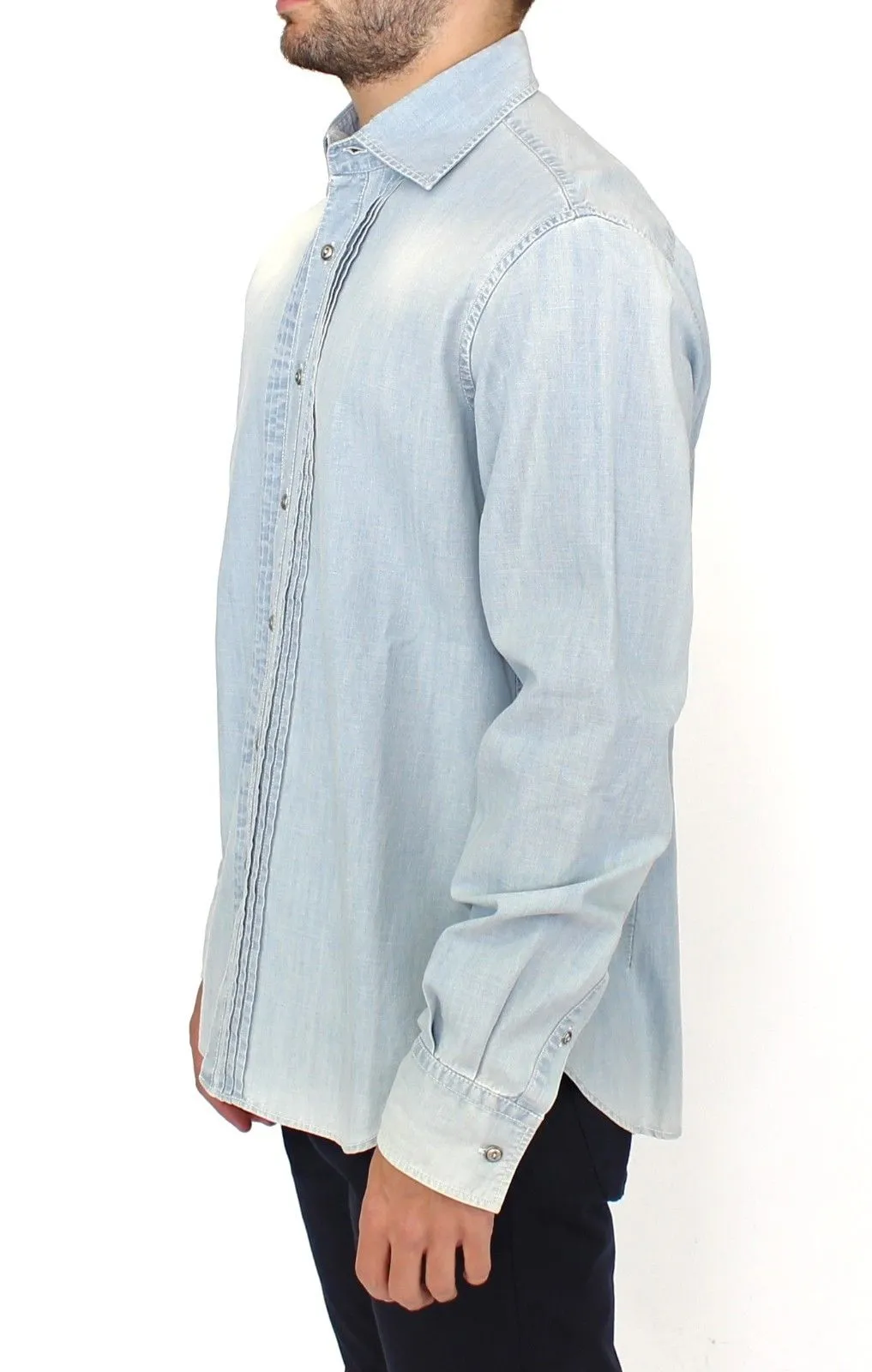 Blue Denim Jeans Cotton Casual Shirt Top