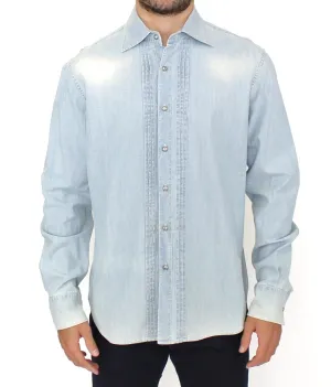 Blue Denim Jeans Cotton Casual Shirt Top
