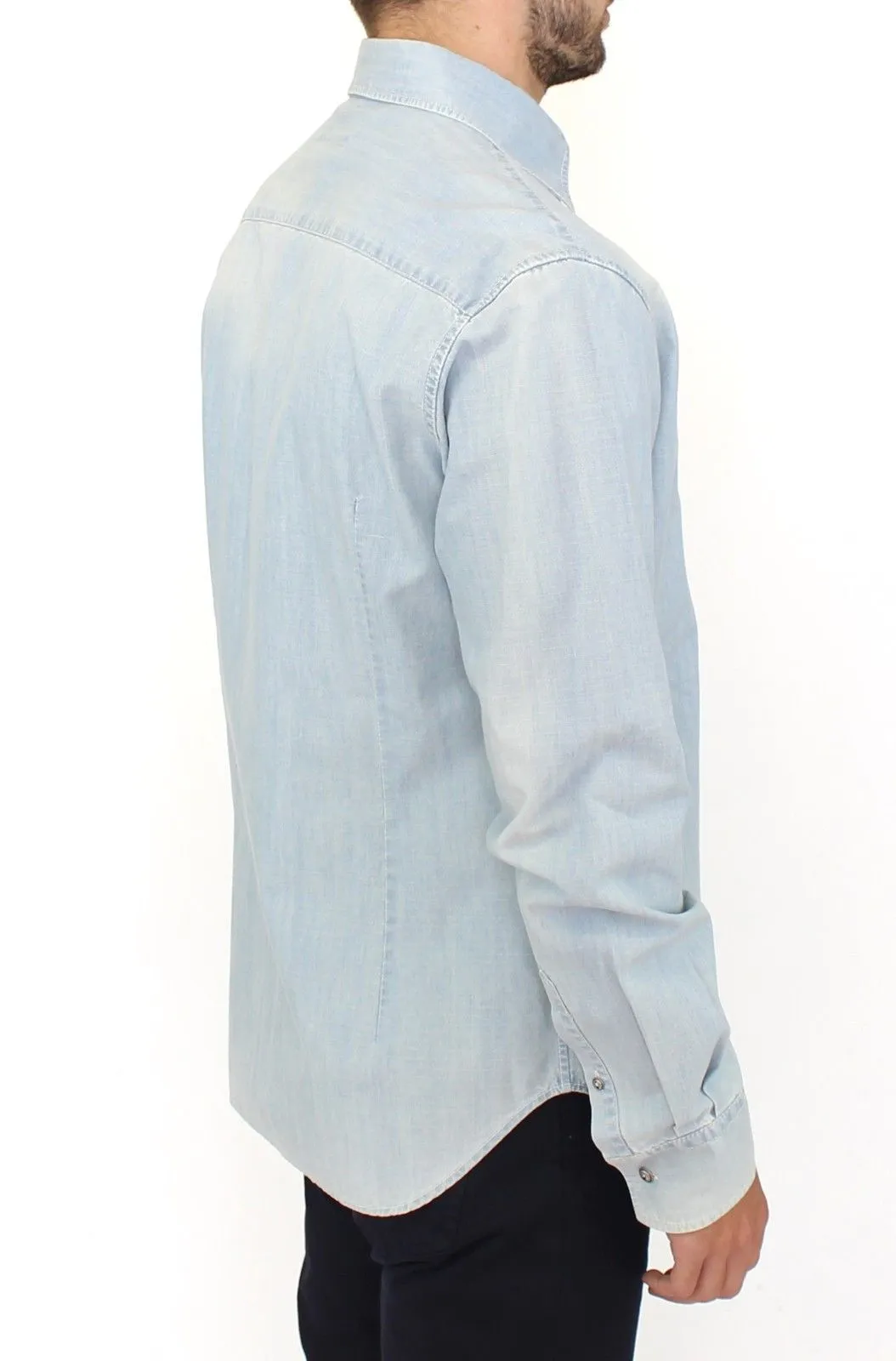 Blue Denim Jeans Cotton Casual Shirt Top