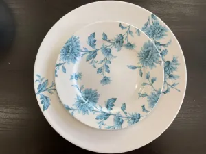 Blue floral 16 piece set