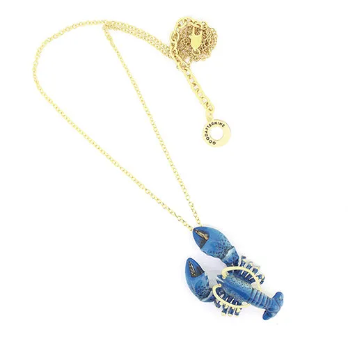 Blue Lobster Necklace