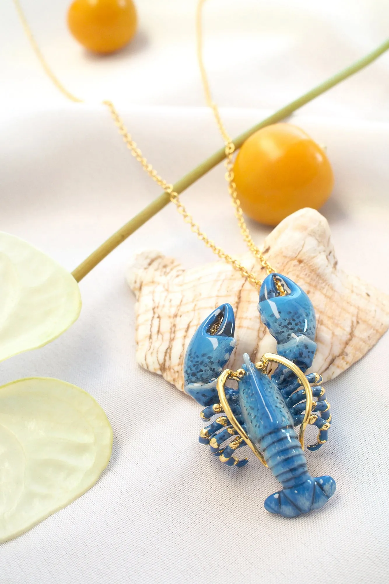 Blue Lobster Necklace