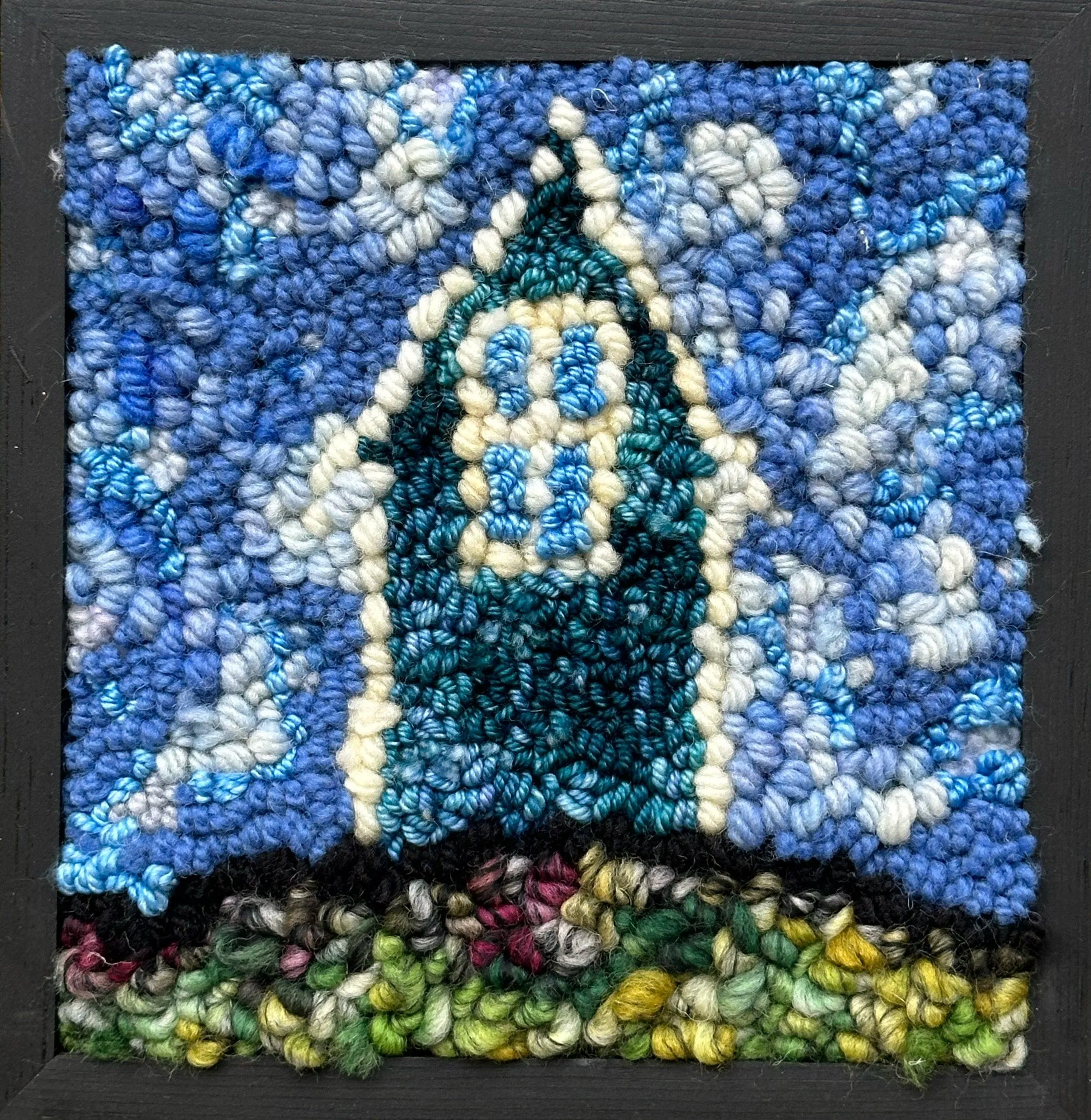 Blue Sky through my Window 7" x 7" Framed.