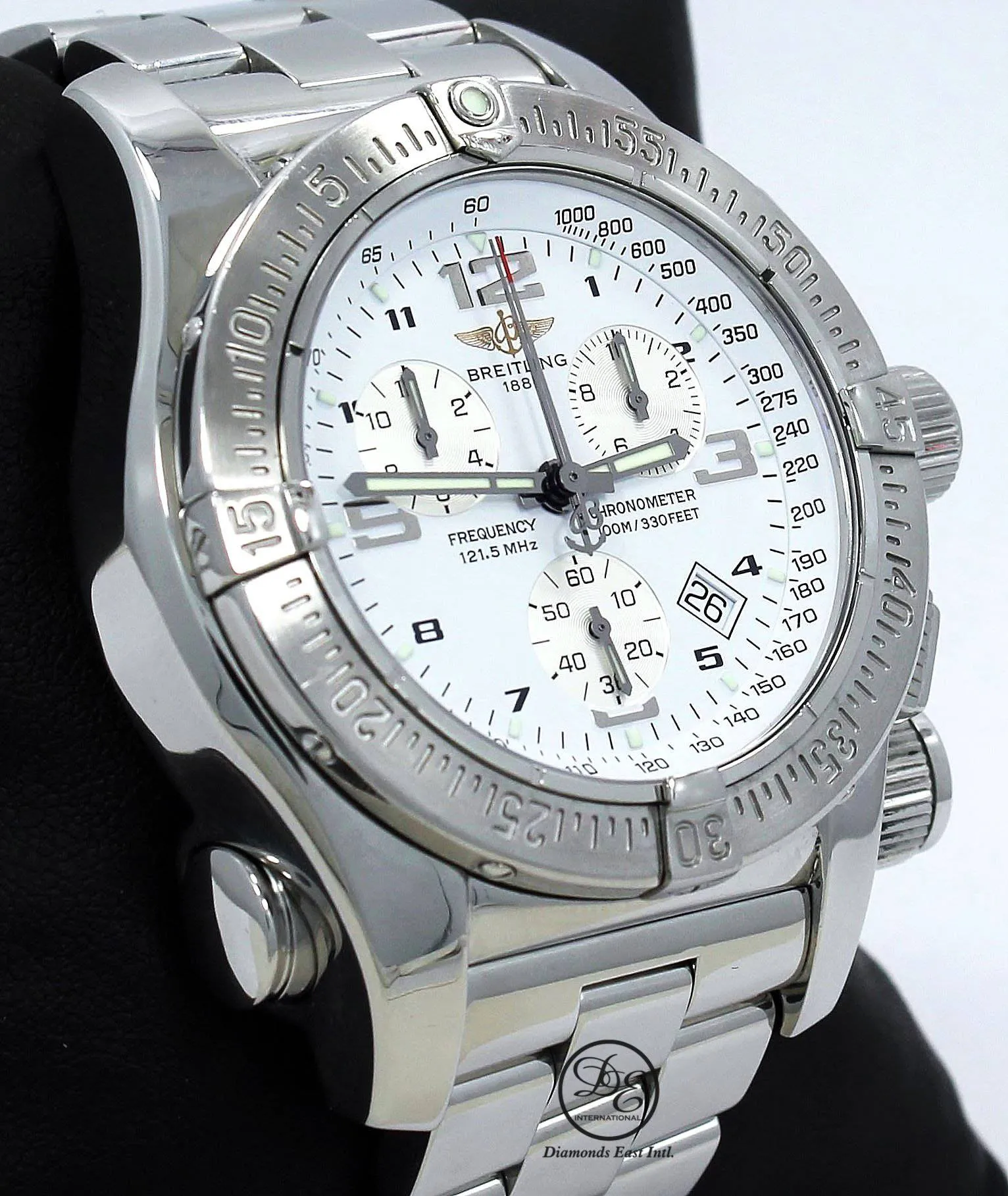 Breitling Emergency Mission A73321 45mm Chronograph White Dial COMPLETE SET SERVICED