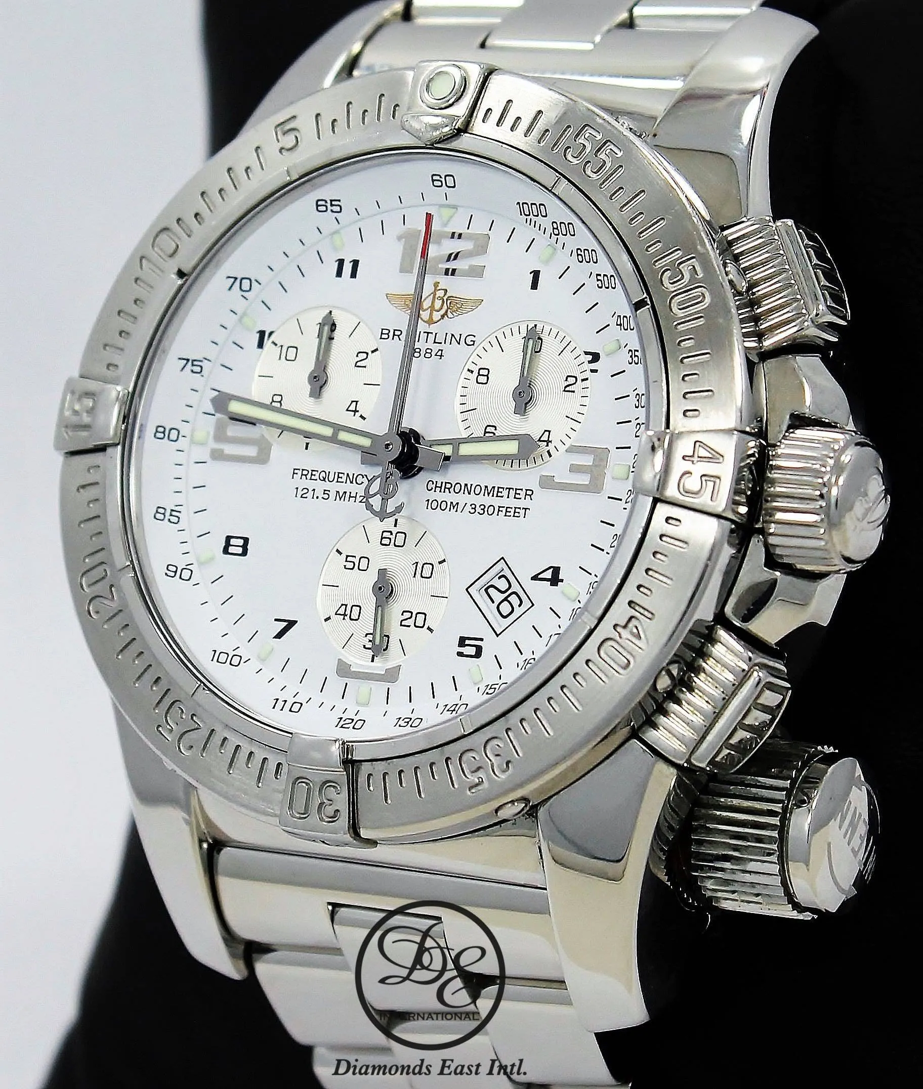 Breitling Emergency Mission A73321 45mm Chronograph White Dial COMPLETE SET SERVICED