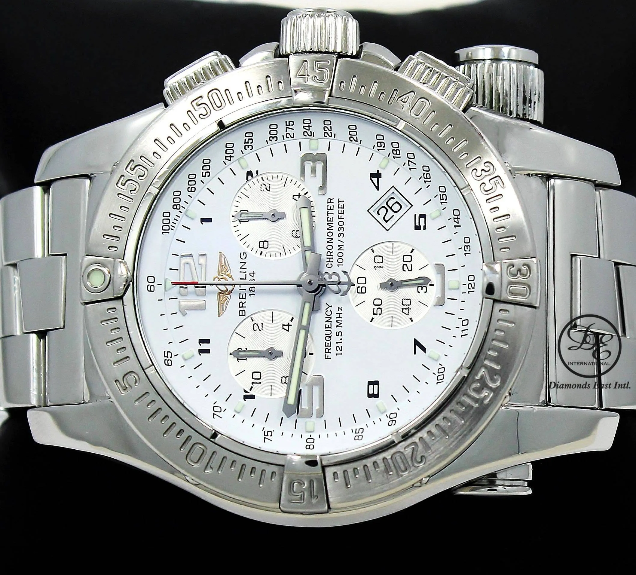 Breitling Emergency Mission A73321 45mm Chronograph White Dial COMPLETE SET SERVICED