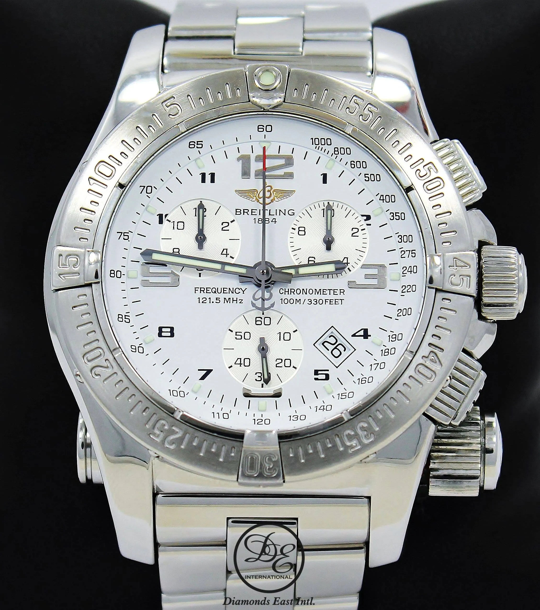 Breitling Emergency Mission A73321 45mm Chronograph White Dial COMPLETE SET SERVICED