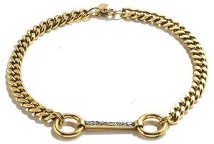 Bridle Chain Necklace in Gold with Bismuth
