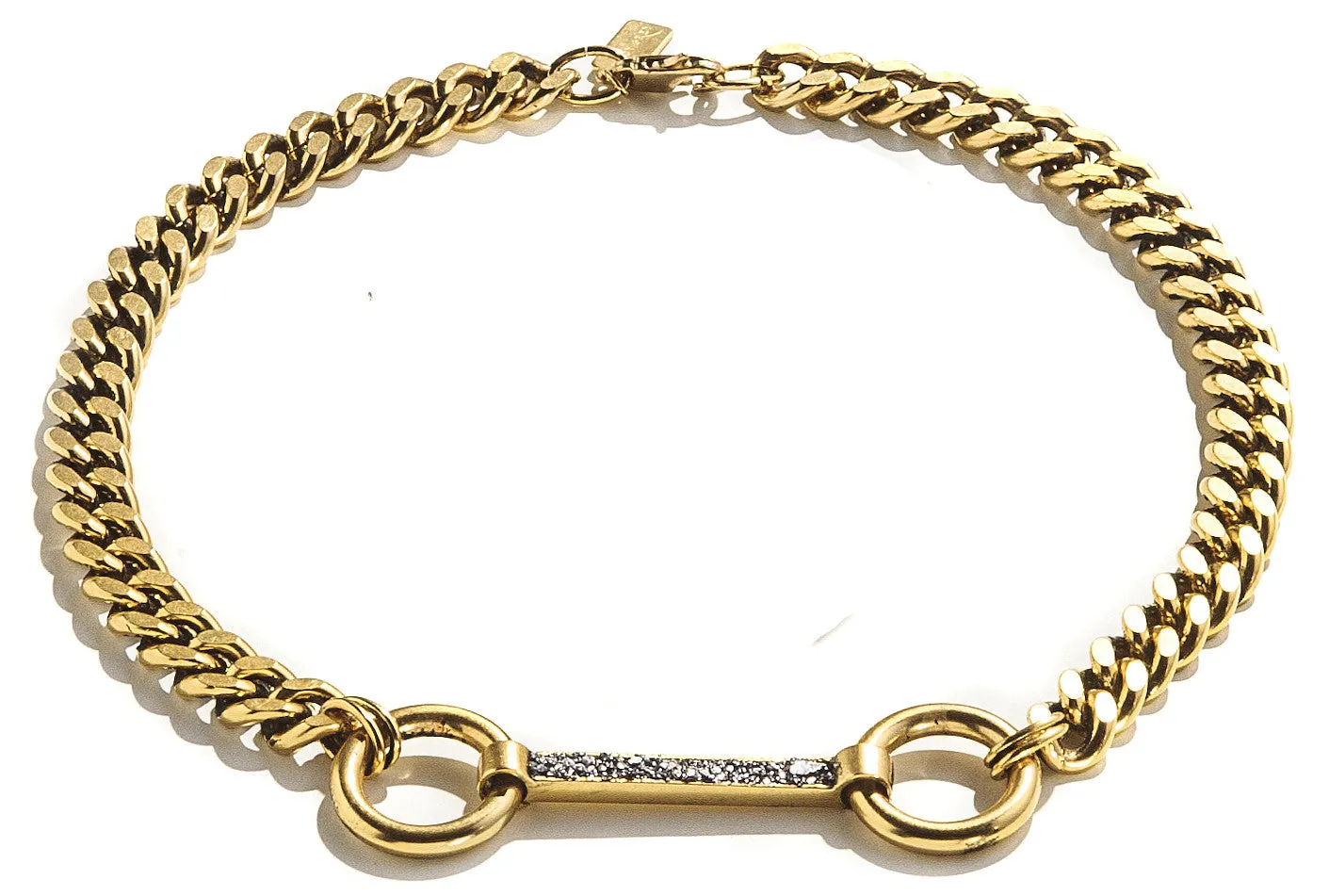 Bridle Chain Necklace in Gold with Bismuth