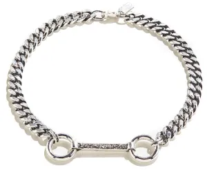 Bridle Chain Necklace in Silver with Bismuth
