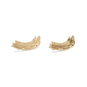 Brushstroke Ear Crawlers in Gold