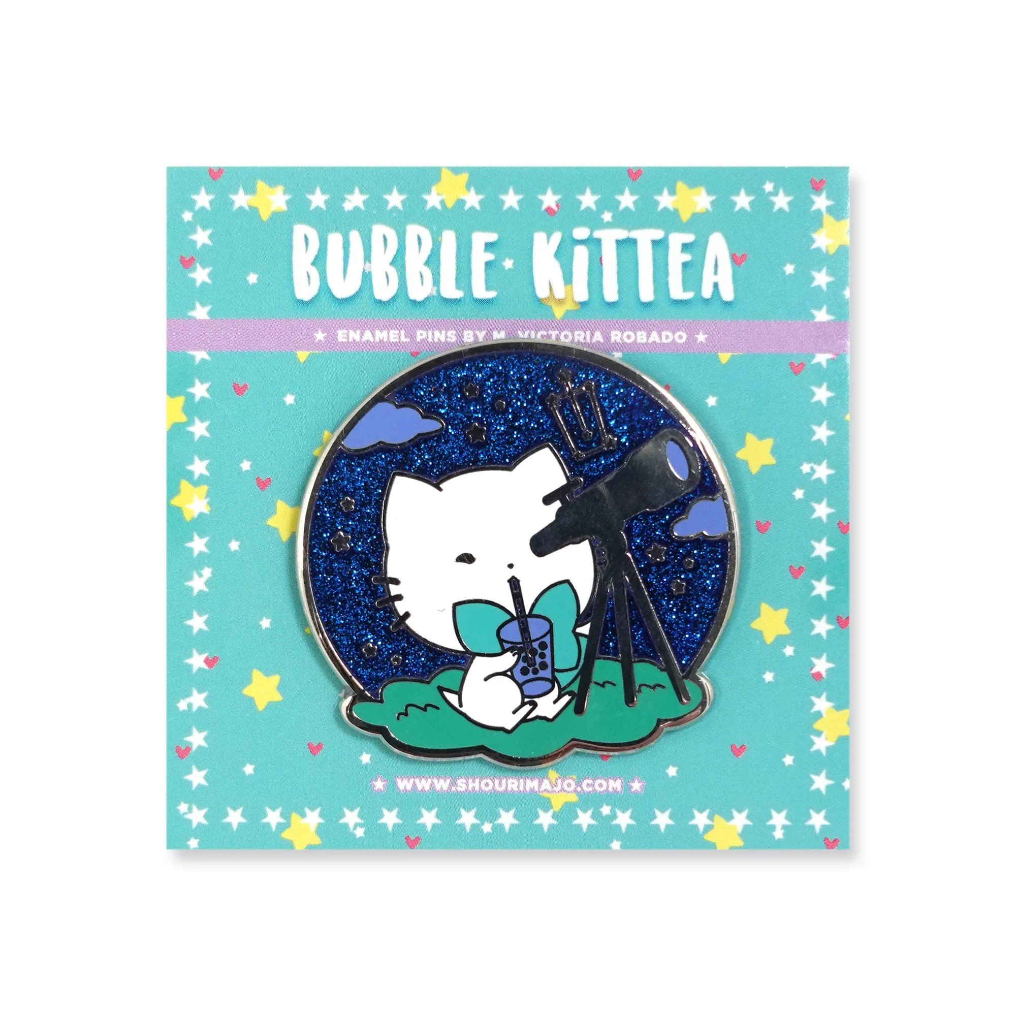 Bubble Kittea Astronomer Enamel Pin