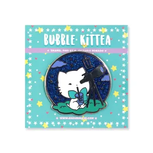 Bubble Kittea Astronomer Enamel Pin