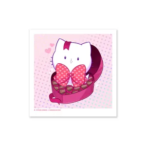 Bubble Kittea Box of Chocolates Art Print (Signed)
