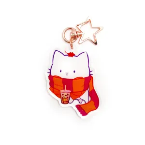 Bubble Kittea Fall Acrylic Keychain