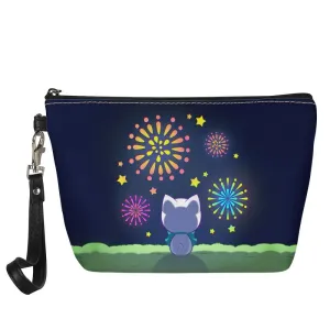 Bubble Kittea Fireworks Zipper Pouch