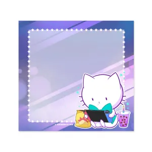 Bubble Kittea Gamer Sticky Notes
