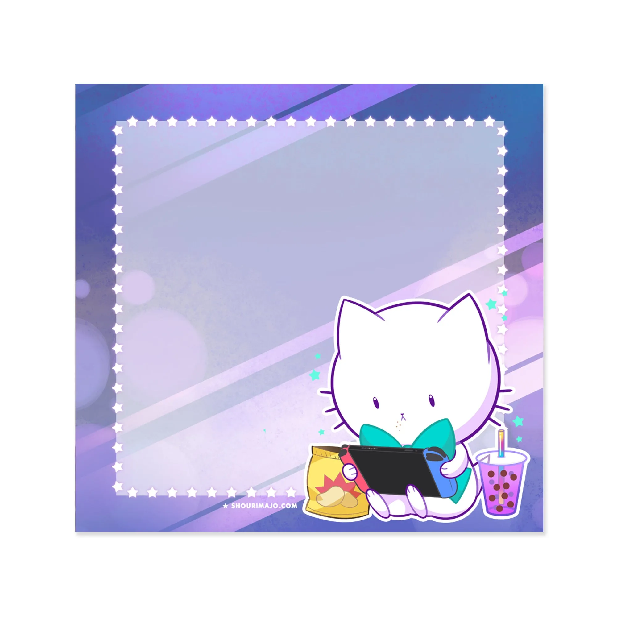 Bubble Kittea Gamer Sticky Notes