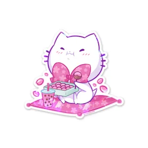 Bubble Kittea Hanami Sparkly Sticker
