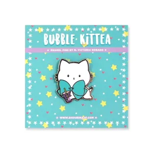 Bubble Kittea Jump! Enamel Pin