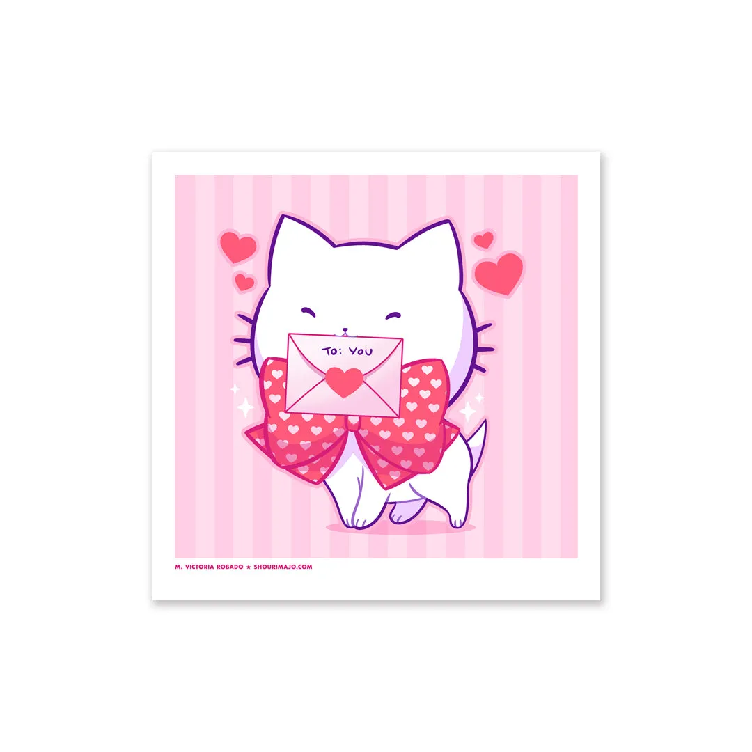 Bubble Kittea Love Letter Art Print (Signed)
