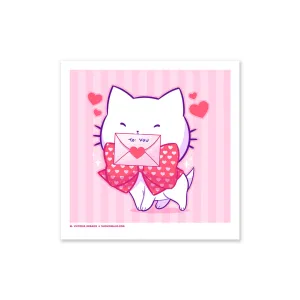 Bubble Kittea Love Letter Art Print (Signed)