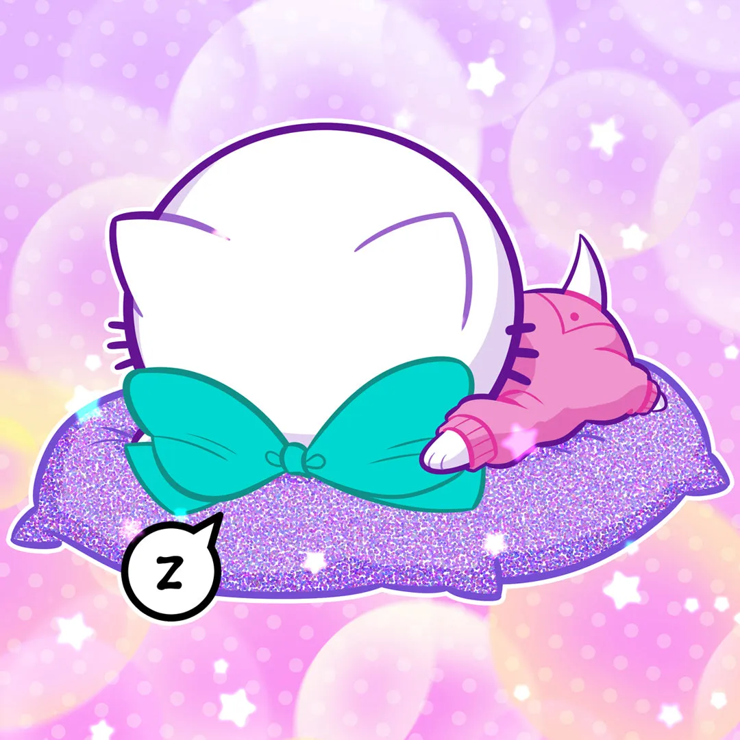 Bubble Kittea Nap Art Print (Signed)