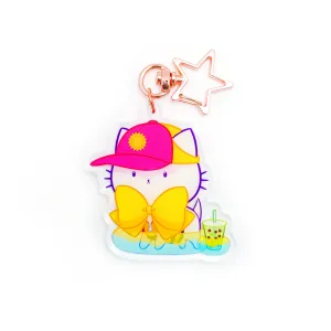 Bubble Kittea Summer Acrylic Keychain