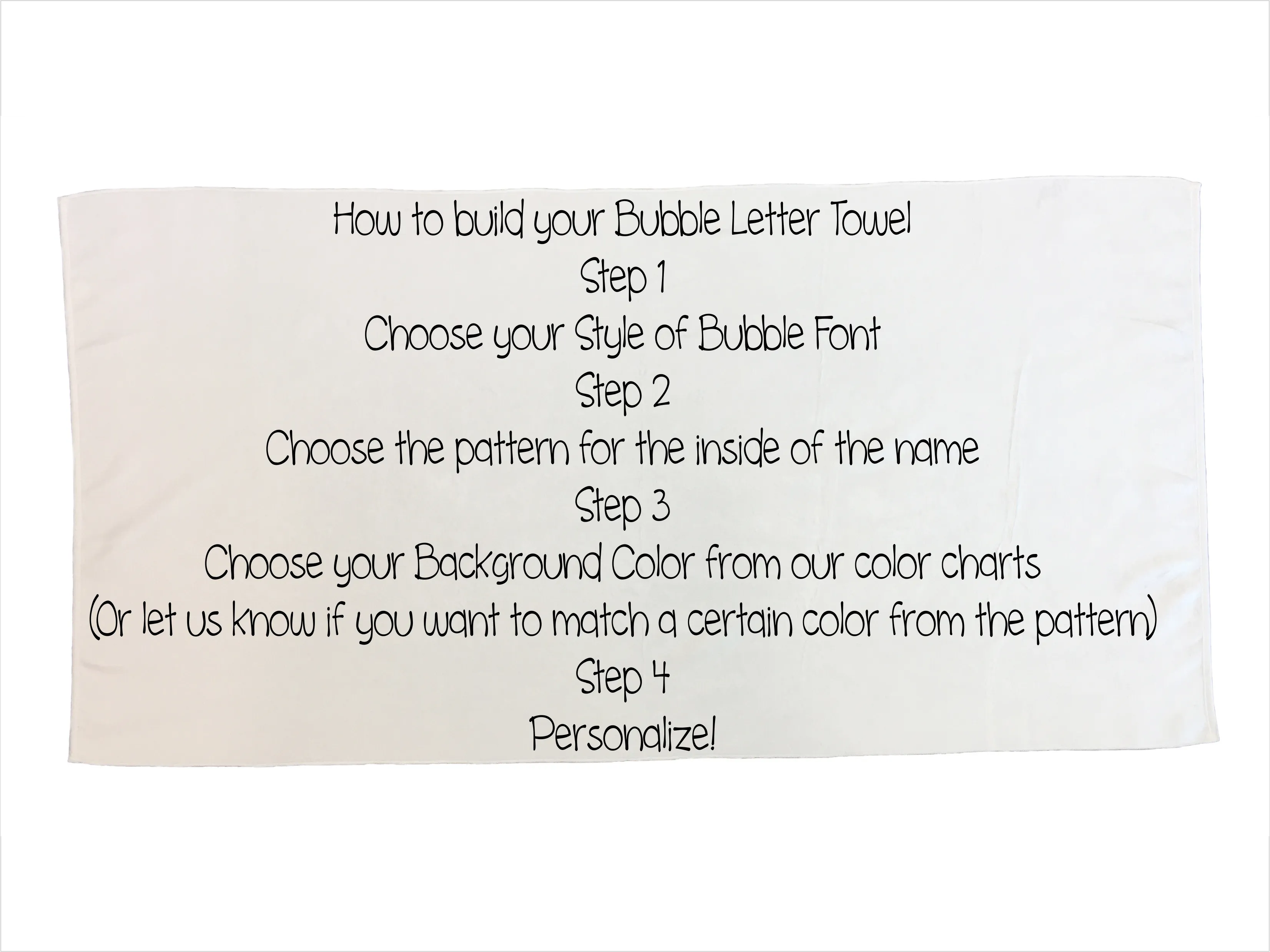 Bubble Letter Towel Collection