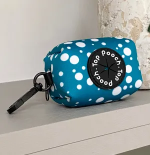 Bubble Spot Teal Poop Bag Holder