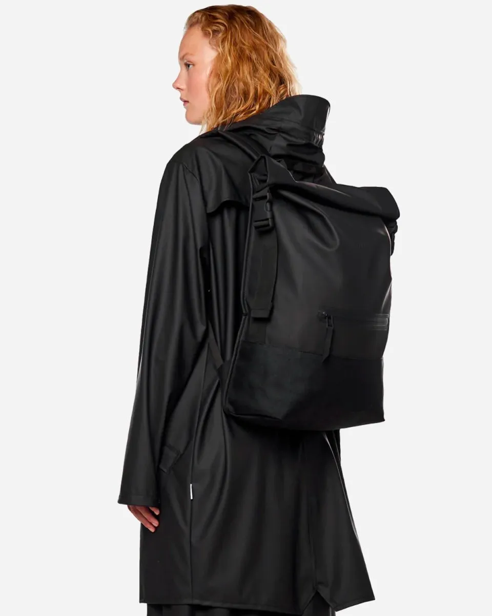 Buckle Rolltop Backpack - Black