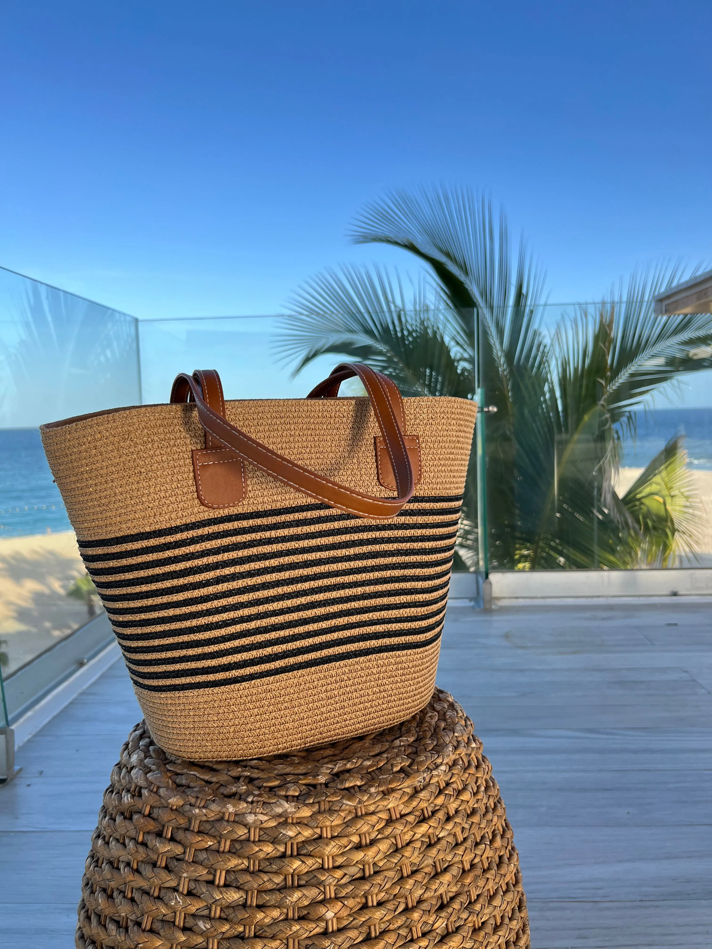 Cabo Tote Straw Beach Bag
