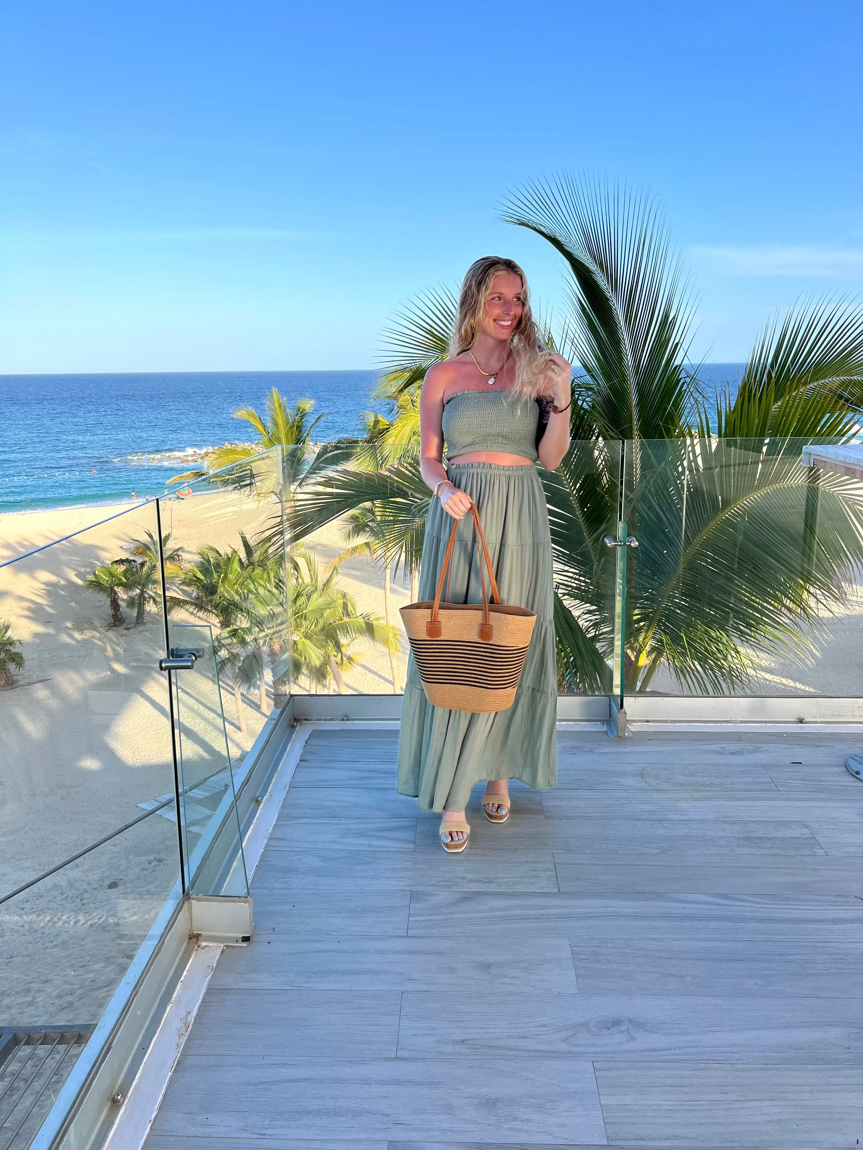 Cabo Tote Straw Beach Bag