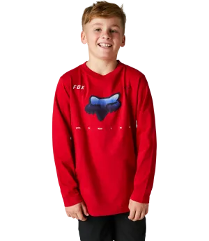 CAMISETA FOX JUVENIL DE MANGA LARGA BNKR ROJO
