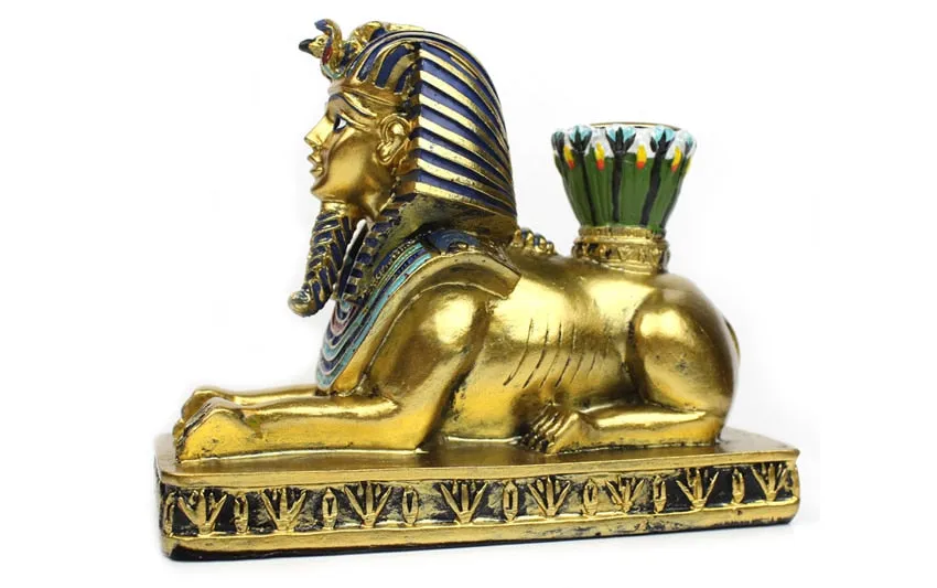 Candle Holder Resin Egypt Anubis God Ancient Egyptian Deity Candle Stand Candlestick Home Office Desktop Decoration