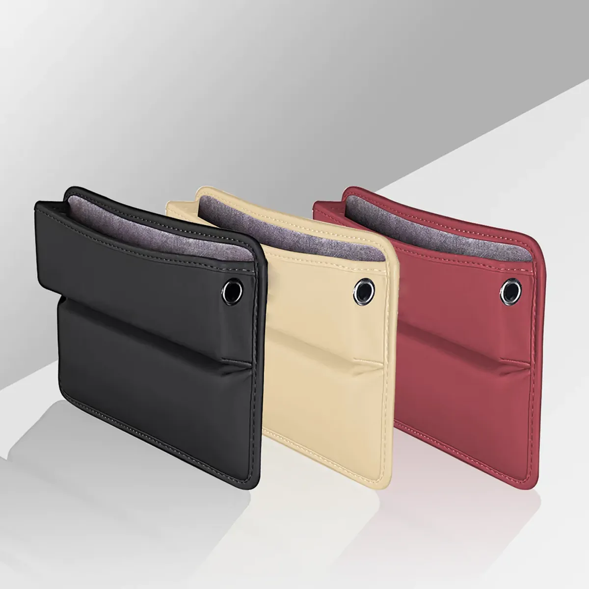 Car Seat Gap Filler Organizer, Custom-Fit For Car, Multifunctional PU Leather Console Side Pocket Organizer for Cellphones, Cards, Wallets, Keys WAHA226