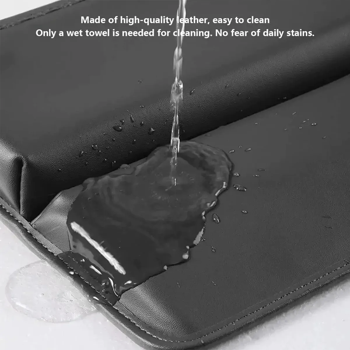 Car Seat Gap Filler Organizer, Custom-Fit For Car, Multifunctional PU Leather Console Side Pocket Organizer for Cellphones, Cards, Wallets, Keys WAHA226