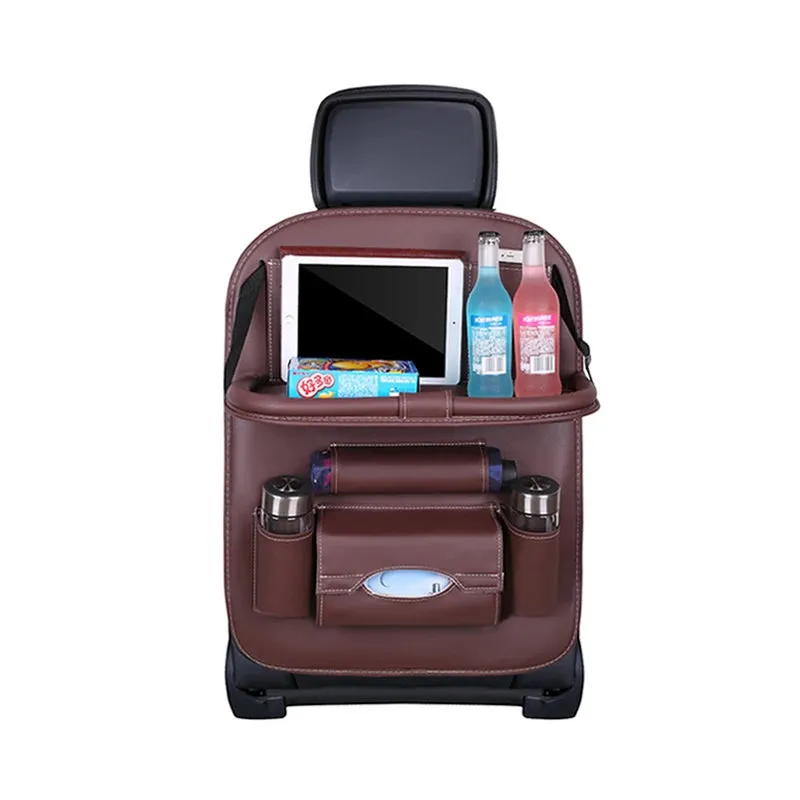 Car Storage Organizer Foldable Table Tray Travel Storage Bag Auto Accessories