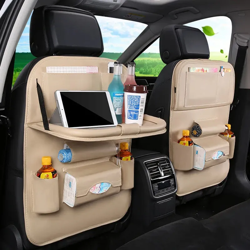 Car Storage Organizer Foldable Table Tray Travel Storage Bag Auto Accessories