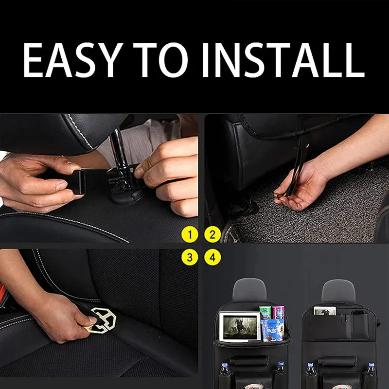 Car Storage Organizer Foldable Table Tray Travel Storage Bag Auto Accessories