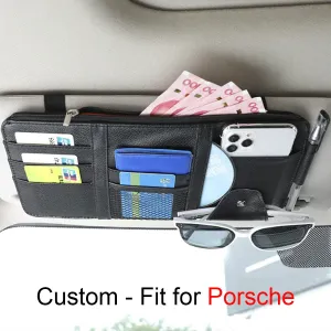 Car Sun Visor Organizer - Auto Interior Accessories Pocket Organizer, Insurance and Registration Wallet Storage Pouch for Cars - Cards, Pens, Sunglasses and Document Holder